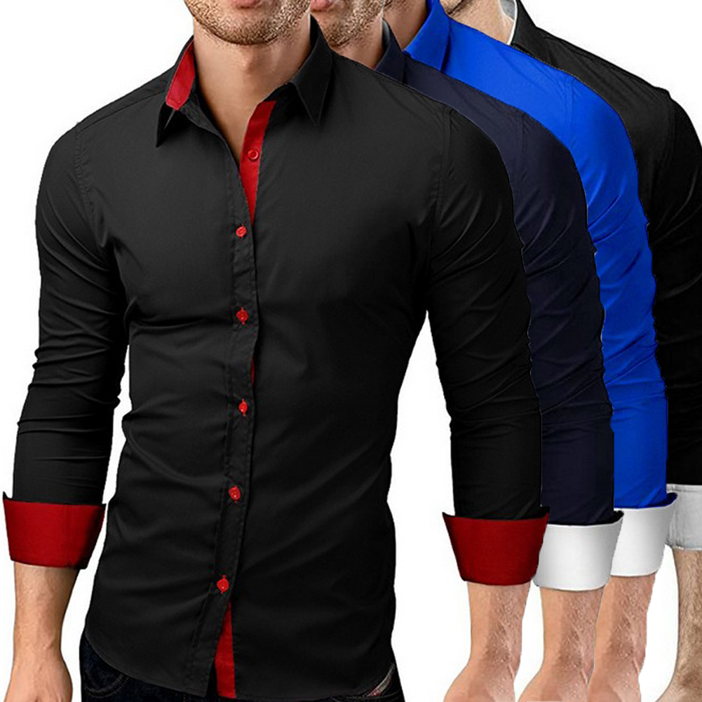 Fashion dress shirts mens