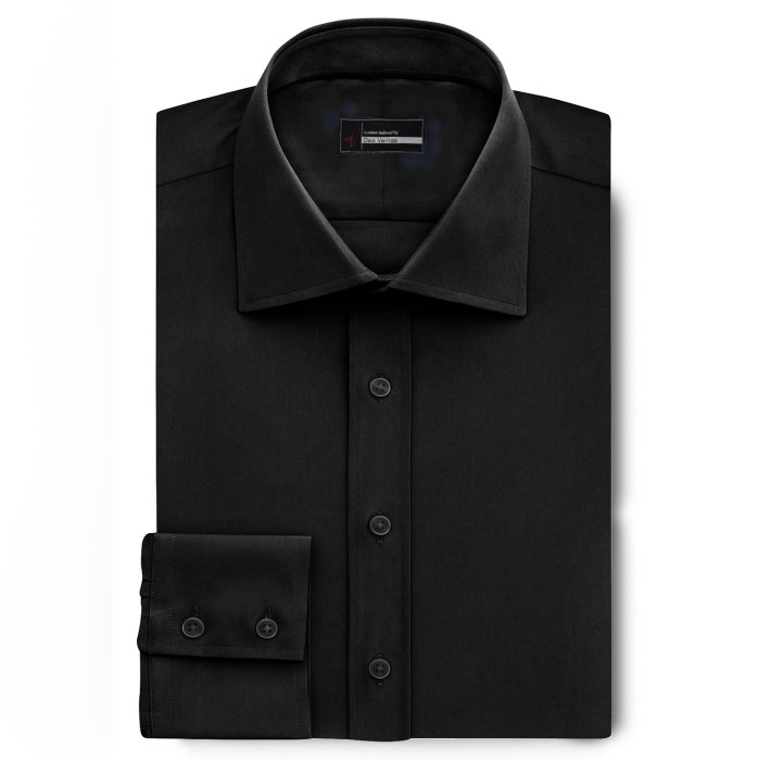 Mens dress shirt black